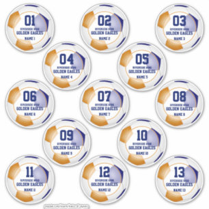 blue orange soccer team colours gifts 13 custom