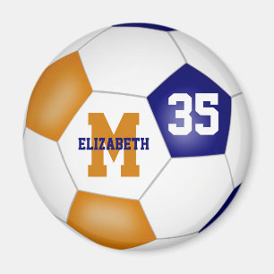 blue orange soccer team colours magnet