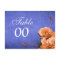 Blue orange table number wedding party