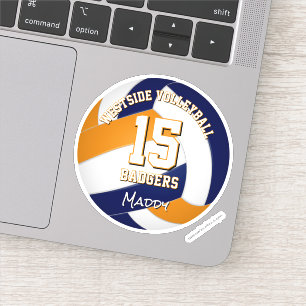 blue orange team colors volleyball player