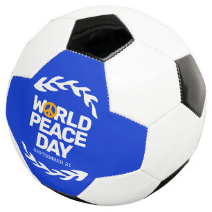 Blue Orange World Peace Day Peace Sign Football