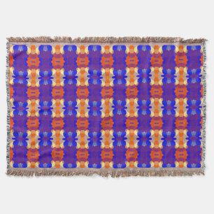 Blue Orange Yellow Red Throw Blanket