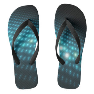 Blue Orbs 3D Flip Flops