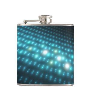 Blue Orbs 3D Hip Flask