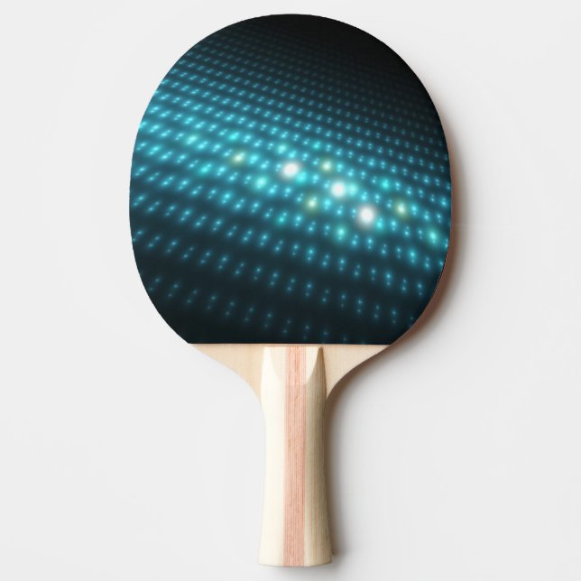 Blue Orbs 3D Ping Pong Paddle (Front)