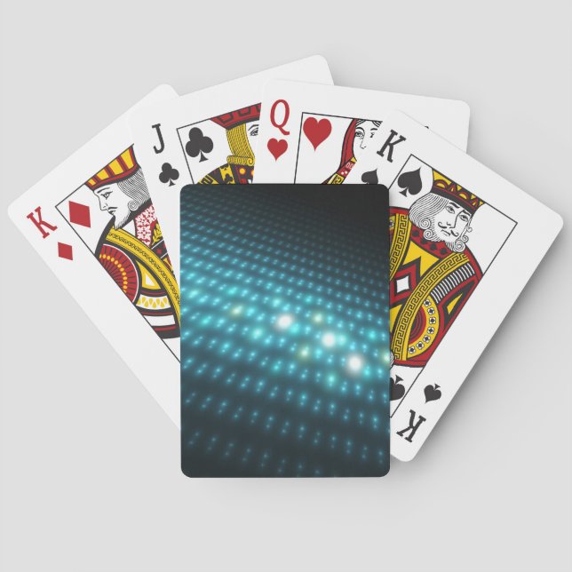 Blue Orbs 3D Playing Cards (Back)