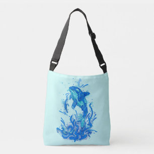 Blue Orca Whale Crossbody Bag