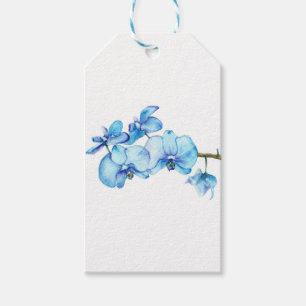 Blue Orchid Botanical Art Gift Tags
