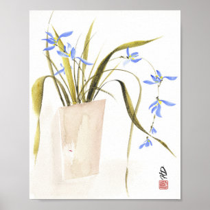 Blue Orchid Elegance Poster