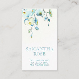 Blue Orchid Flower Coastal Mummy Card