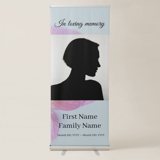 Blue orchid memorial  retractable banner (Front)