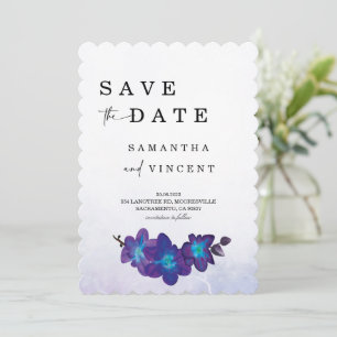 Blue Orchid  Save the Date card