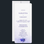 Blue Orchid Wedding Program Template<br><div class="desc">This beautiful Blue Orchid  Wedding Program Template are fully customisable for your special day. Shop today!
Must-have customised Modern Wedding Program Template printed on beautifully thick card. Charming designs,  professional printing & affordable prices.</div>