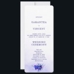 Blue Orchid Wedding Program Template<br><div class="desc">This beautiful Blue Orchid  Wedding Program Template are fully customisable for your special day. Shop today!
Must-have customised Modern Wedding Program Template printed on beautifully thick card. Charming designs,  professional printing & affordable prices.</div>