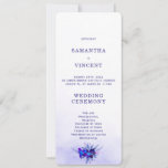 Blue Orchid Wedding Program Template<br><div class="desc">This beautiful Blue Orchid  Wedding Program Template are fully customisable for your special day. Shop today!
Must-have customised Modern Wedding Program Template printed on beautifully thick card. Charming designs,  professional printing & affordable prices.</div>