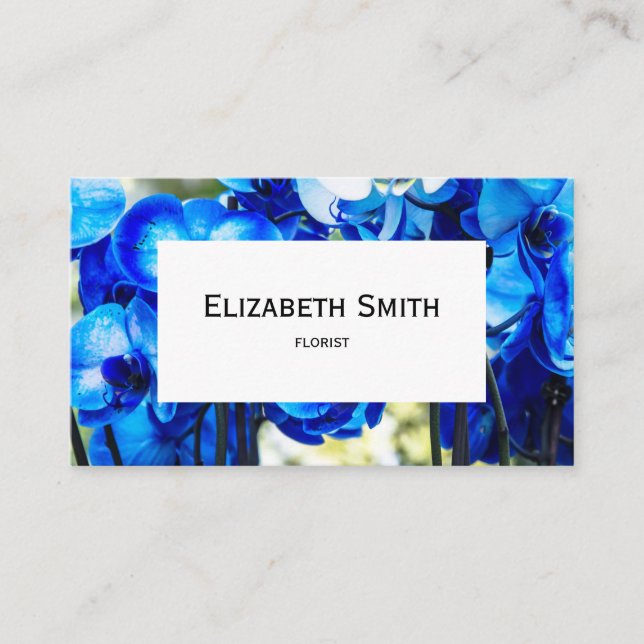 Blue orchids business card (Front)