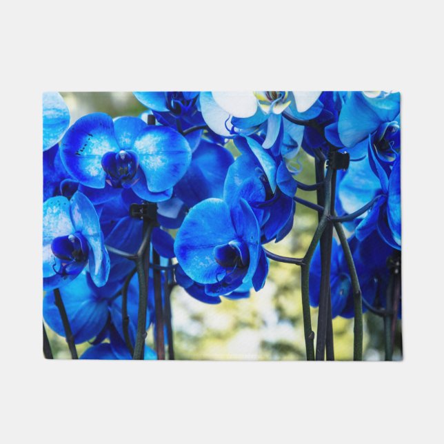 Blue orchids doormat (Front)