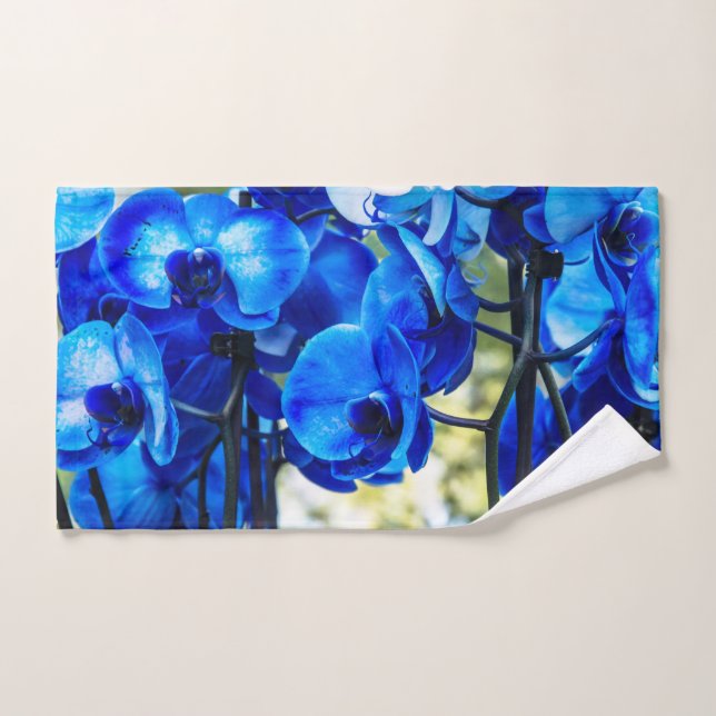 Blue orchids hand towel (Hand Towel)