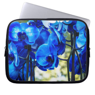 Blue orchids laptop sleeve