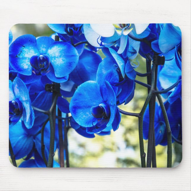 Blue orchids mouse mat (Front)