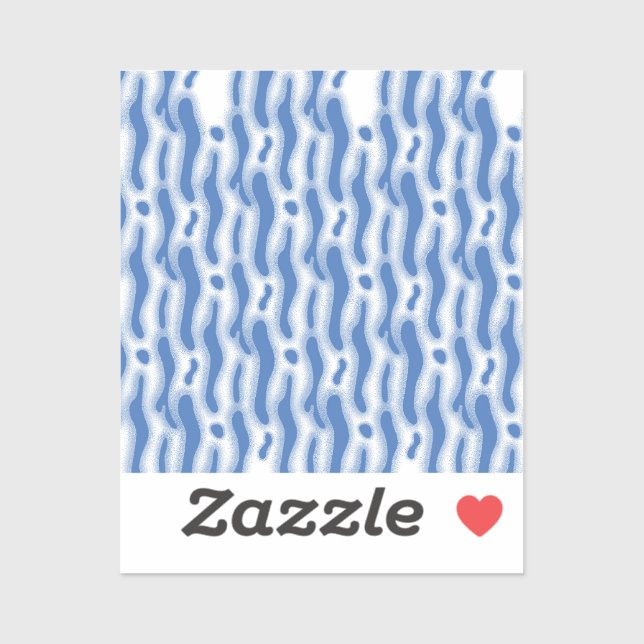 Blue Organic Minimalist Vinyl Sticker (Sheet)