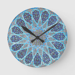 Blue Orient Round Clock