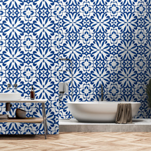 Blue oriental decor wallpaper
