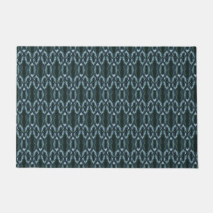 Blue Oriental Geometric ornament Doormat