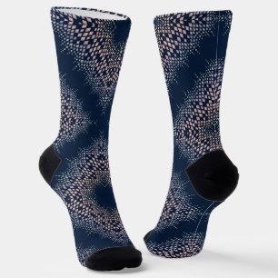 Blue Oriental ornament. Socks