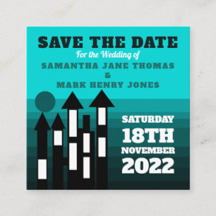 Blue Oriental Palace, Save the Date Enclosure Card