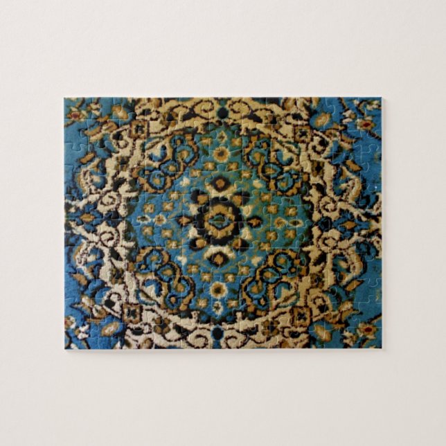 Blue Oriental Rug Jigsaw Puzzle (Horizontal)