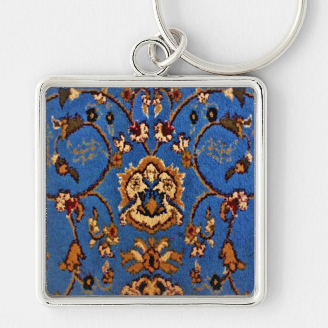 Blue Oriental Rug Key Ring (Front)