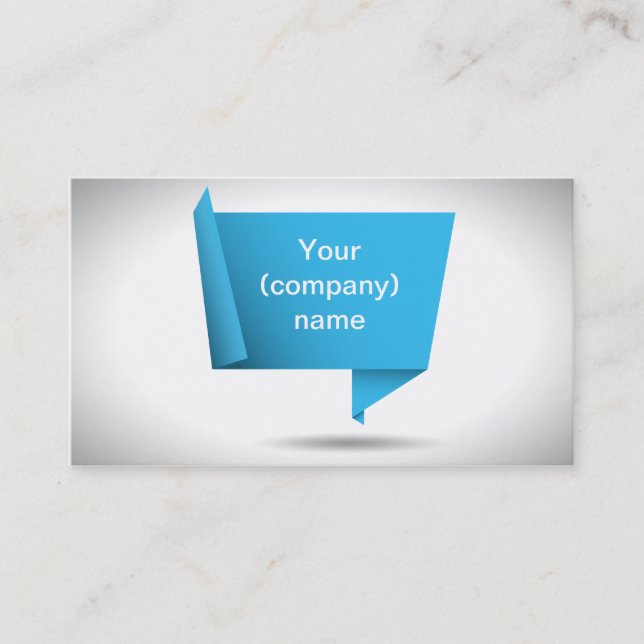 Blue Origami Business card (Front)