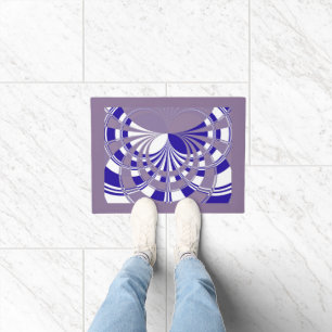 Blue ornament - foot mat carpet