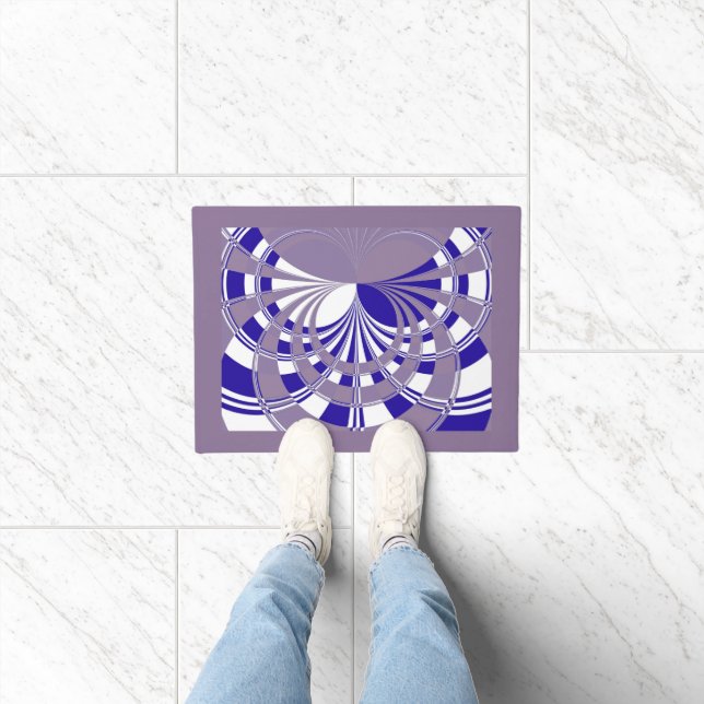Blue ornament - foot mat carpet (Indoor)
