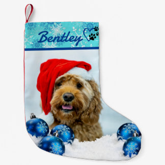 Blue Ornament Pet Christmas Stocking