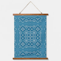 Blue Ornamental Tile Pattern – Intricate Geometric