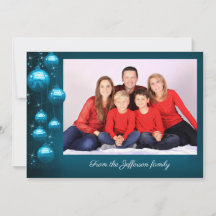 Blue Ornaments with Photo and Personal message