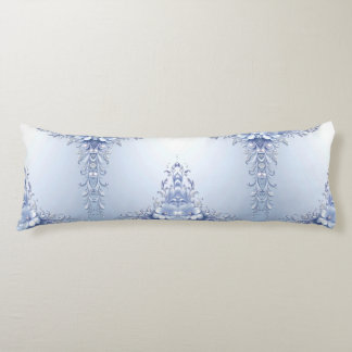 Blue Ornate Flowers with Pearls Body Pillow