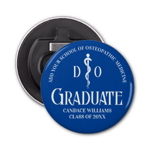 Blue Osteopathic Medical School Graduation Party Bottle Opener