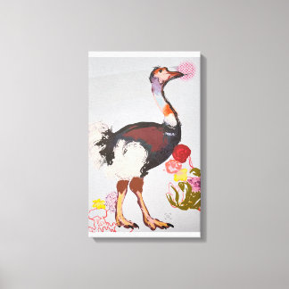 Blue OSTRICH  Canvas Print