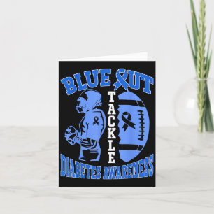 Blue Out Tackle Diabetes Awareness American Footba Card