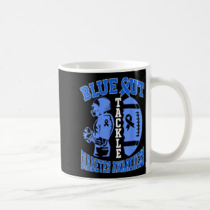 Blue Out Tackle Diabetes Awareness American Footba Coffee Mug