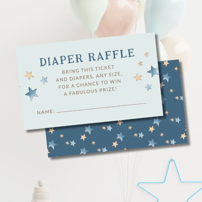 Blue Over the Moon Diaper Raffle Enclosure Card (Creator Uploaded)