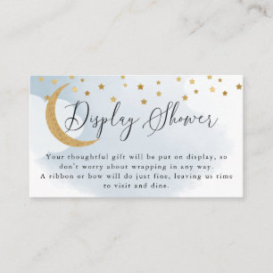 Blue Over the Moon Display Shower Card