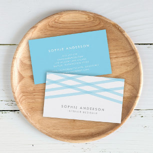 Blue Overlapping Lines Business Card