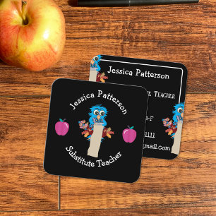 Blue Owl and Apples Educator Contact Cards