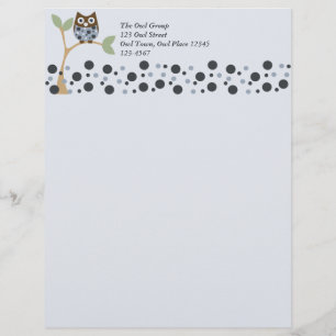 Blue Owl Baby Personalised Letterhead