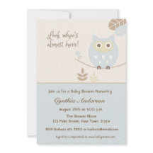 Blue Owl, Baby Shower for Boy
