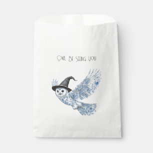 Blue Owl Be Seeing You Halloween Favour Bags